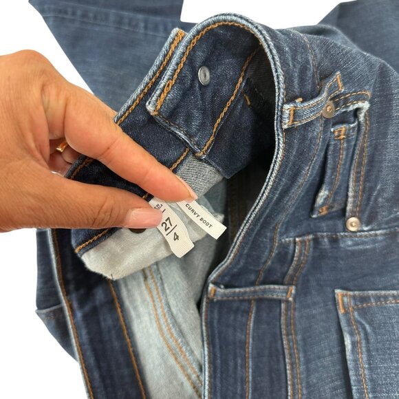 Ann Taylor LOFT Womens Curvy Bootcut Jeans Size 4/27 Blue Medium Wash Denim - Picture 2 of 12